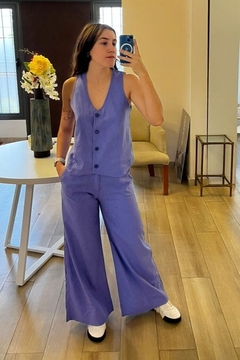 Chaleco GINKGO de lino sin lycra (5965) - Moravia Jeans