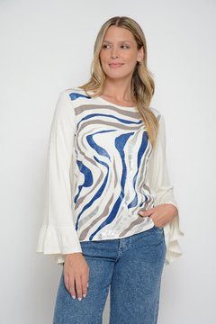 Remera KURT frente con franjas (6003) - comprar online