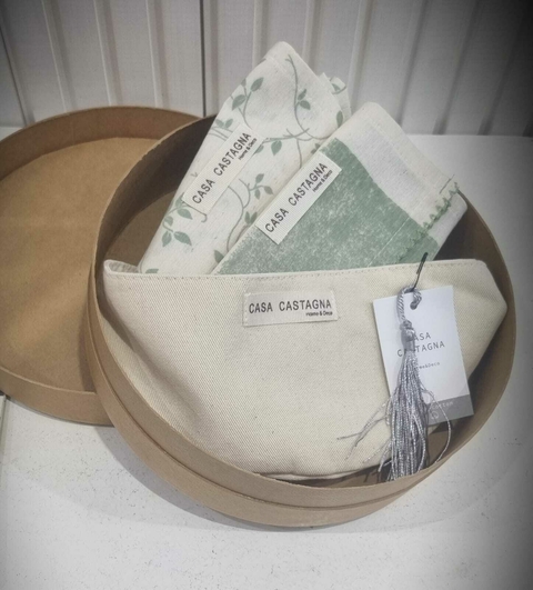 Caja Regalo Organiz.Tela y 2 Paños Cocina