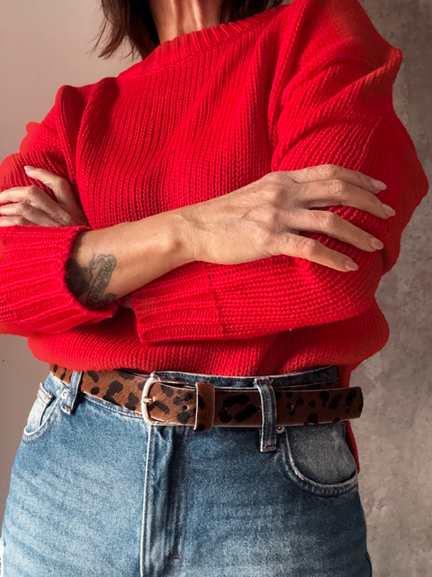 Cinturón Print pelo