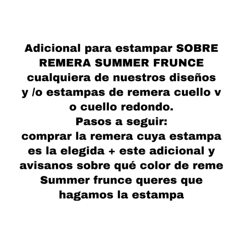 Adicional para remera Summer frunce