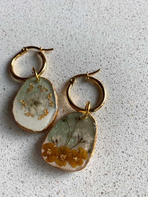 Argollas geodas flower