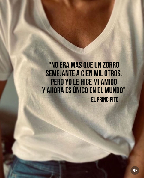 Remera No era mas que un zorro semejante a cien mil otros