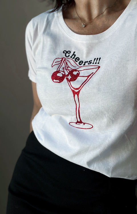 Remera Cheers glitter