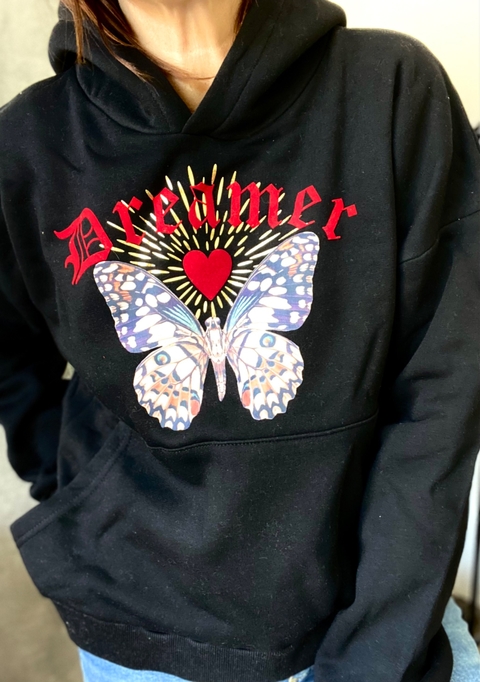 Buzo hoodie Dreamer mariposa