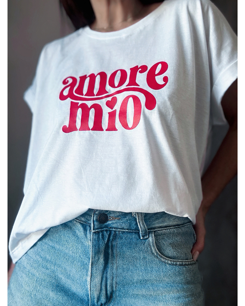 Remera manga china Amore mio