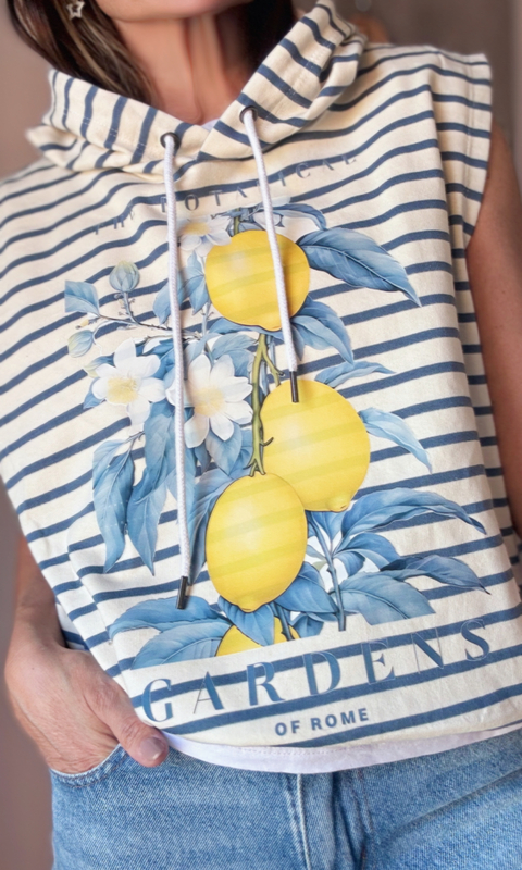 Hoodie chaleco botanical