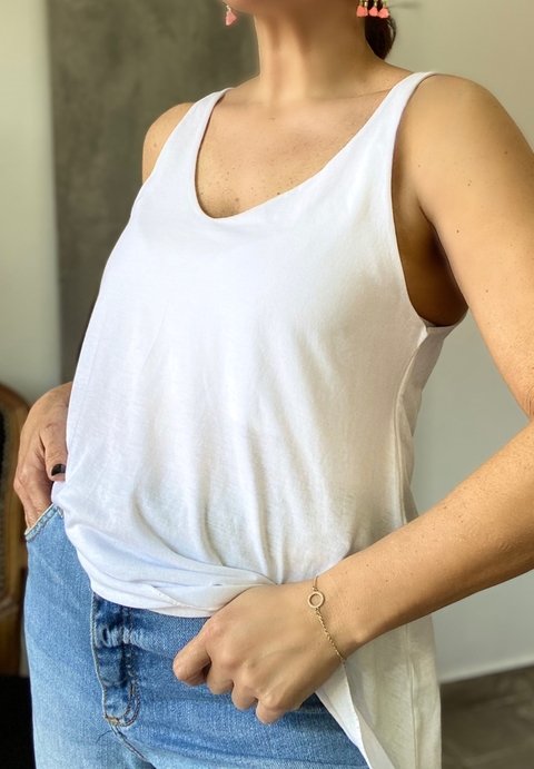 Musculosa roulotte blanca