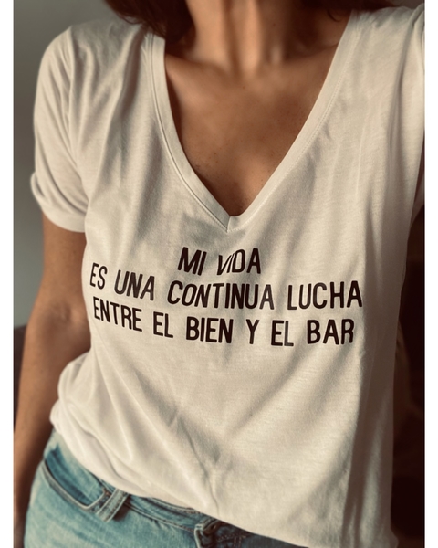 Remera Mi vida es una continua lucha