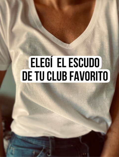 Remera escudo club de fútbol a elección - buy online