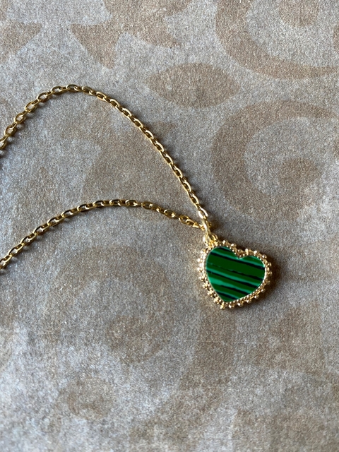 Cadena corazon green art 169