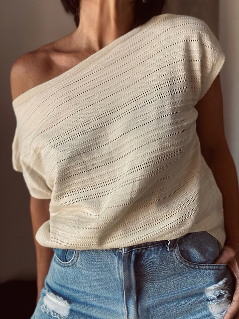 Remera tejida santorini