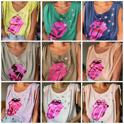 Remera Stones summer frunce