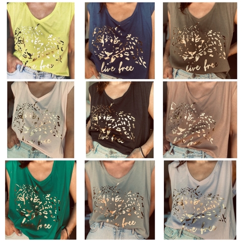 Remera Summer live free foil