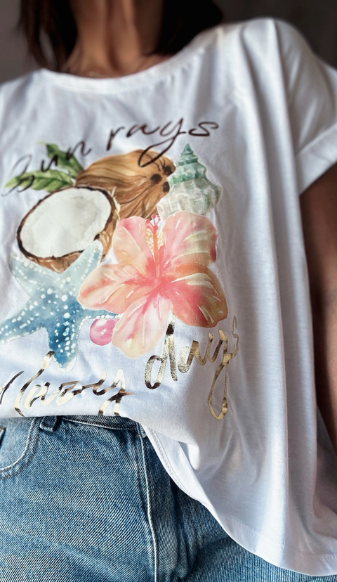 Remera Manga china Sun Rays