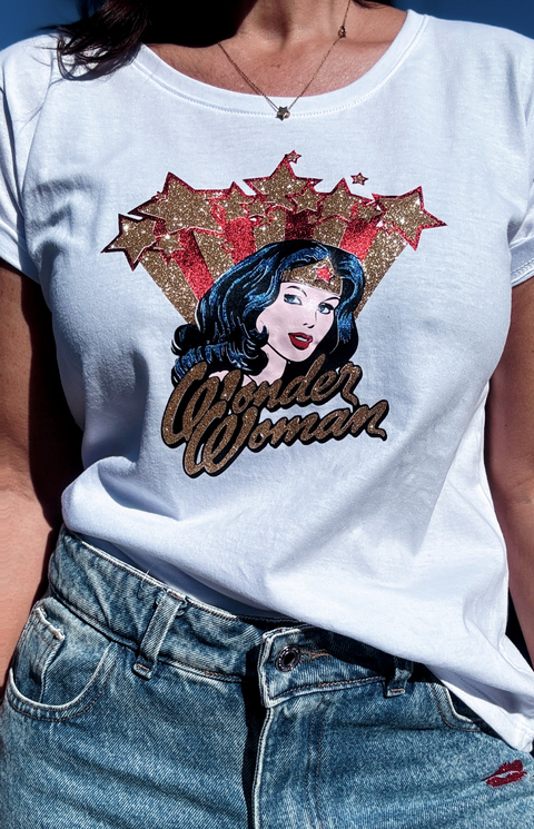 Remera Mujer Maravilla cómic