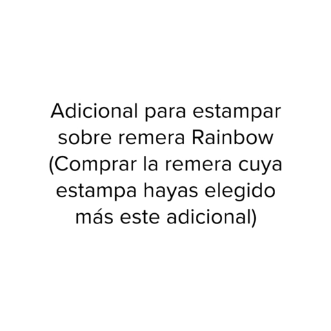 Adicional para estampar sobre remera Rainbow