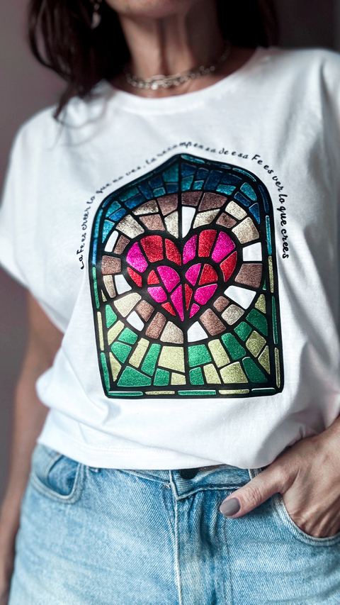 Remera vitro corazón
