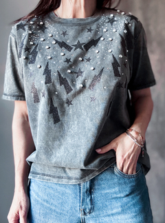 Remera washed stars strass en internet