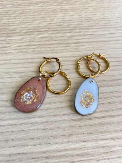 argollas con geoda solitaria