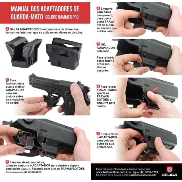 Coldre Bélica Hammer PRO I Mid-Ride Preto na internet