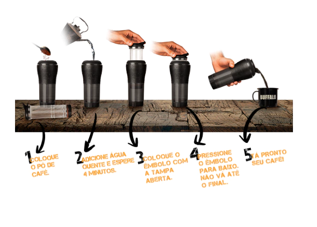 Cafeteira e Infusora Portátil Yellow Stone - Preta