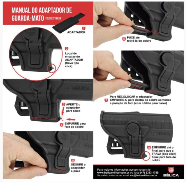 Imagem do Coldre Bélica Striker I Passador - Destro