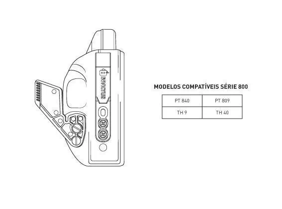 Coldre Velado Kydex Invictus Taurus Serie 800 - Destro - Milspecs Army Store