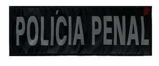 Identificacao Wtc Policia Penal 9,8cm X 26,8cm Preto