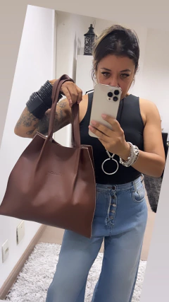 Bolsa Sacola Couro na internet