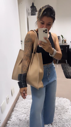 Bolsa Sacola Couro - NinaCereja