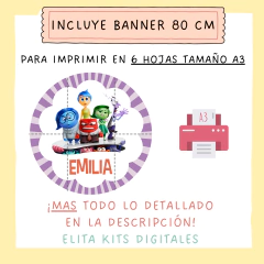 Banner imprimible Intensamente 2, Personalizado en internet