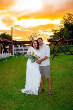 Vestido Noiva Boho Clean Guipir