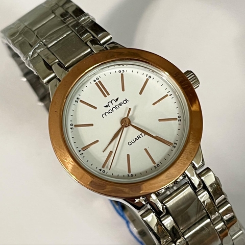 RELOJ MONTREAL DAMA COMBINADO ACERO Y ROSE MA307PRG