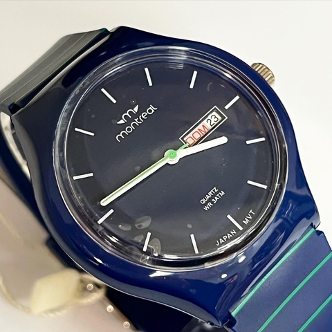 RELOJ MONTREAL SILICONA MALLA RAYAS AZUL MU649AV