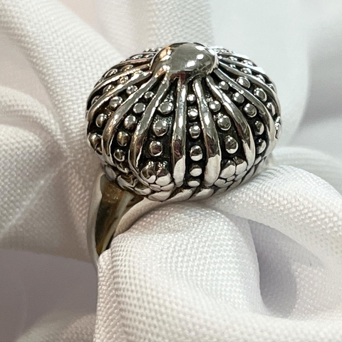 ANILLO CORONA PLATA 950 INFLADO ITALIANO SK 767