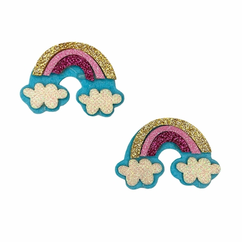 APLIQUE ARCO ÍRIS NUVENS - lonita (2 unidades) - AZUL
