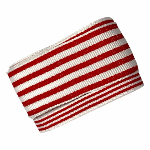 Kit fita Sinimbu jeans listrada 10/38mm (4 mts) - Vermelho