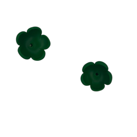 Aplique Natal Flor de porcelana fria - 1,5cm (5 unid.) - Verde