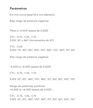 Acuvue Vita Astigmatismo 4 cajas (x 24 lentes) en internet