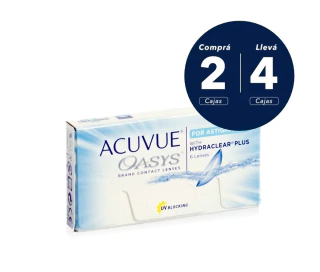Acuvue Oasys para Astigmatismo x 4 cajas (x 24 lentes) Acuvue Oasys para Astigmatismo x 4 cajas (x 24 lentes)