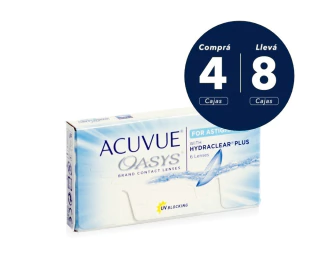 Acuvue Oasys para Astigmatismo x 8 cajas (x 48 lentes) Acuvue Oasys para Astigmatismo x 8 cajas (x 48 lentes)