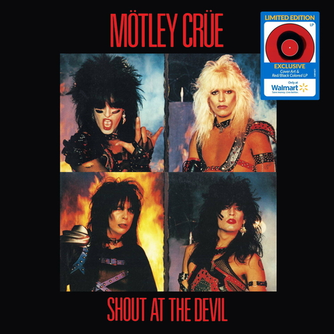 MÖTLEY CRÜE LP SHOUT AT THE DEVIL VINIL RED & BLACK 2023 WALMART EXCLUSIVE - comprar online