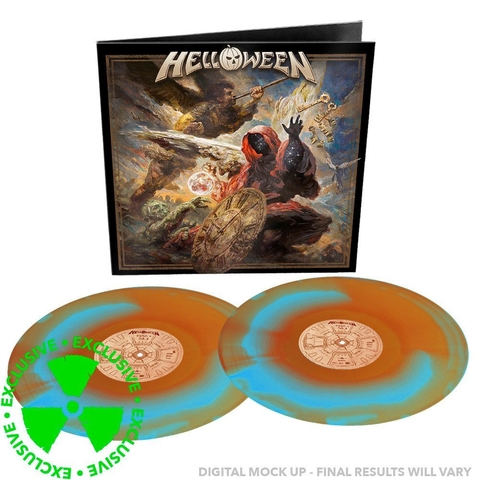 HELLOWEEN LP HELLOWEEN 2021 VINIL COLORIDO INKSPOT (2LP) 2021 LEIA ANÚNCIO DISCOS REPETIDOS
