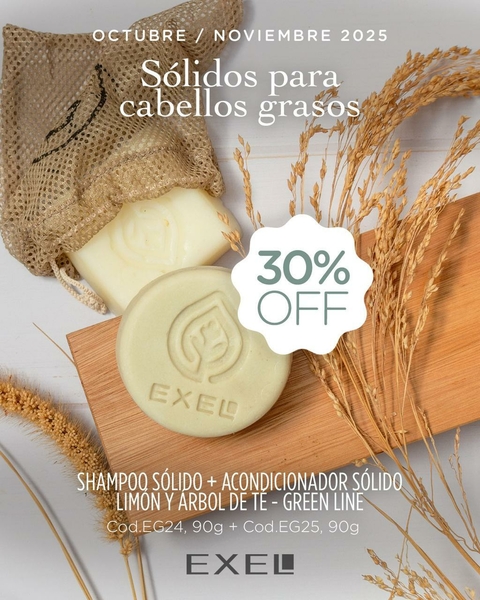 PROMO OCTUBRE/NOVIEMBRE 30%OFF EXEL Dúo sólido CABELLO GRASO Green Line - comprar online