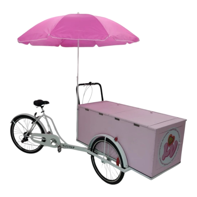 Food Bike Caja Extendida con sombrilla - Lester Bikes