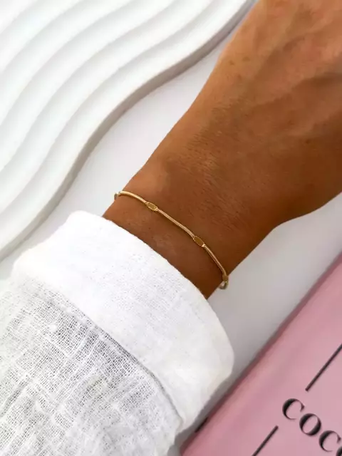 PULSERA KIRA 19CM (ACERO DORADO)