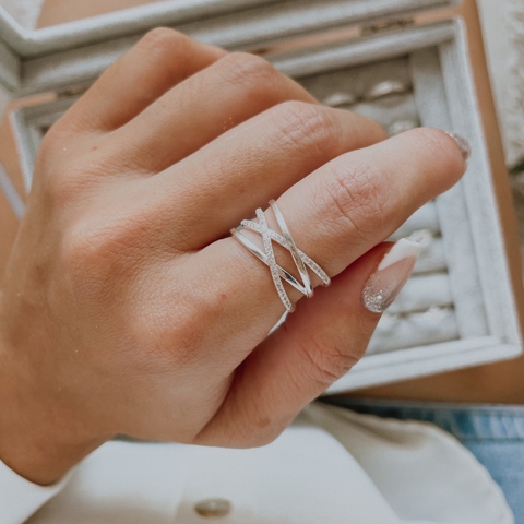 ANILLO LINEAS CUBIC (PLATA 925)