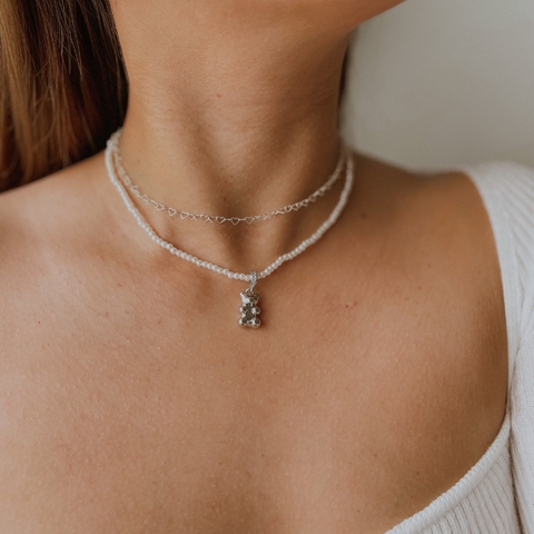 COLGANTE LOVE TEDDY (PLATA 925)