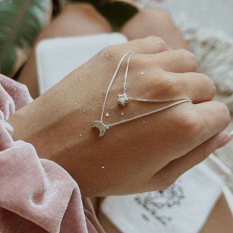 COLGANTE LUNA INVERTIDA 45CM (PLATA 925)